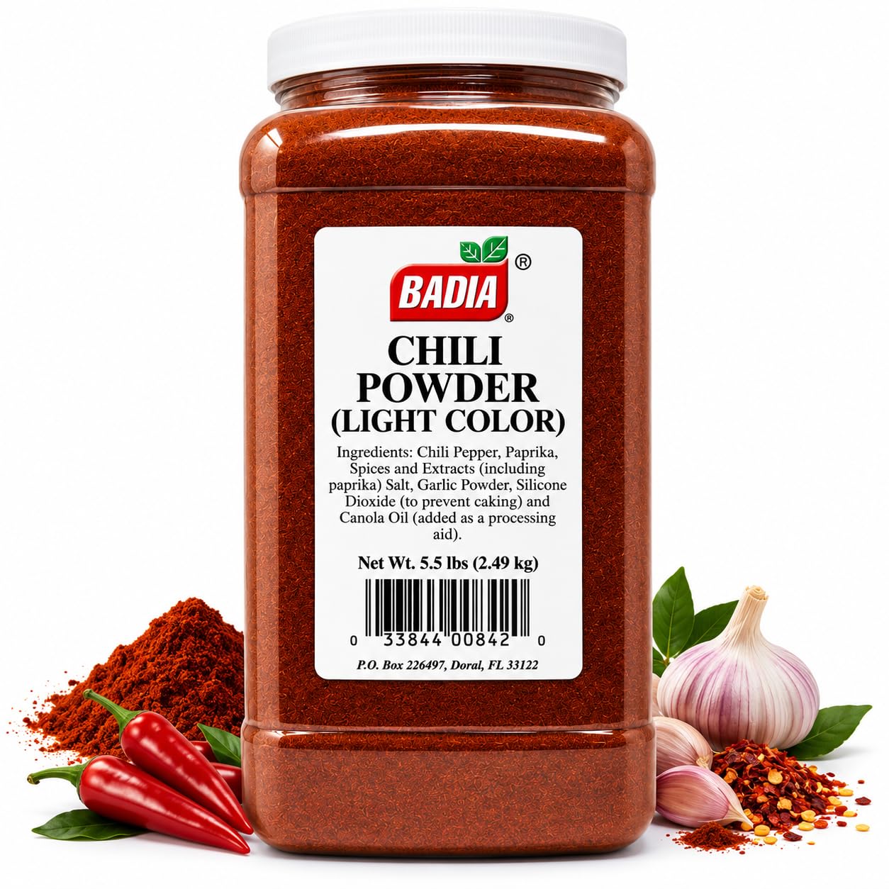 Badia Chili Powder Light Color, 5 lbs - Restaurant Size