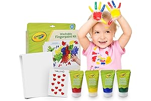 Crayola Finger Paint Kit: Kids Easy Clean Finger Paint for Toddlers