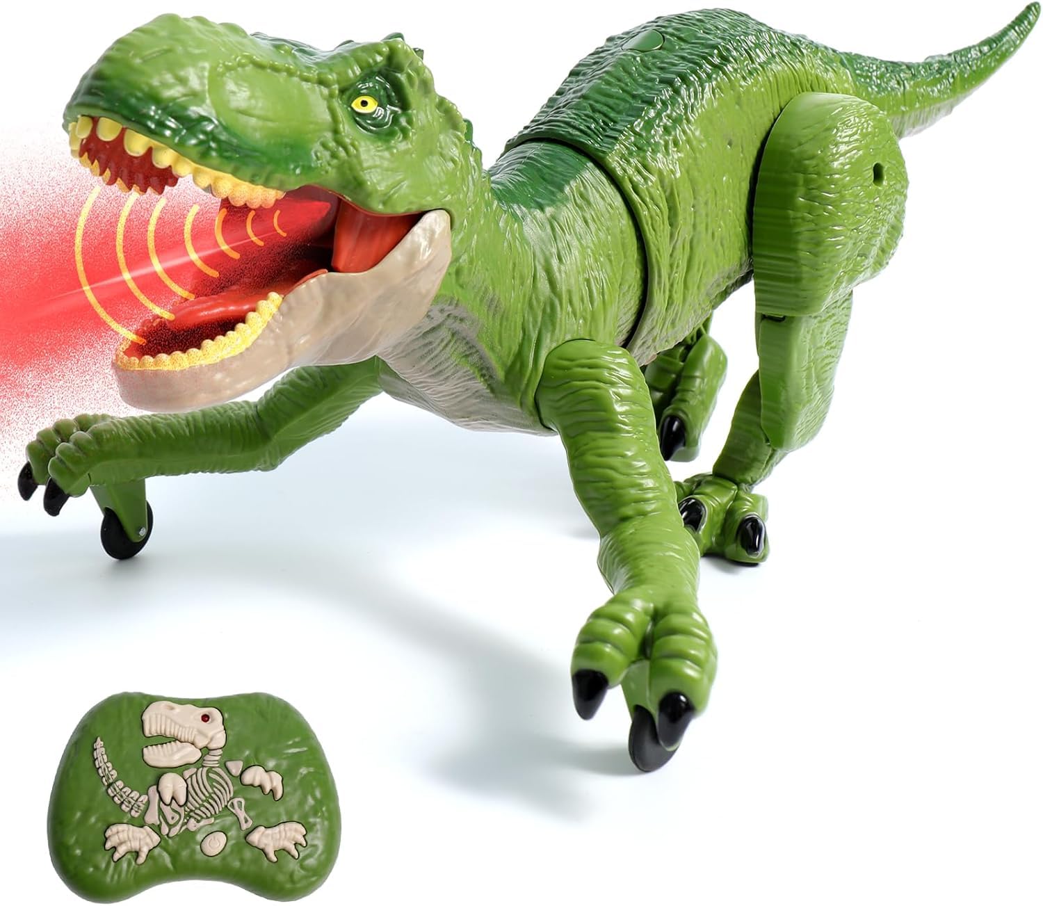 Sunrad Kinder Ferngesteuertes Dinosaurier Spielzeug,Elektronik T-Rex Dino Spielzeug mit Sprühen, Lichtern und Brüllen, Gehen,Dinosaurier Spielzeug für Jungen Mädchen