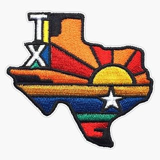 TEXAS - Embroidered Iron On Style Patch Decal Vinyl Bumper Sticker 5"
