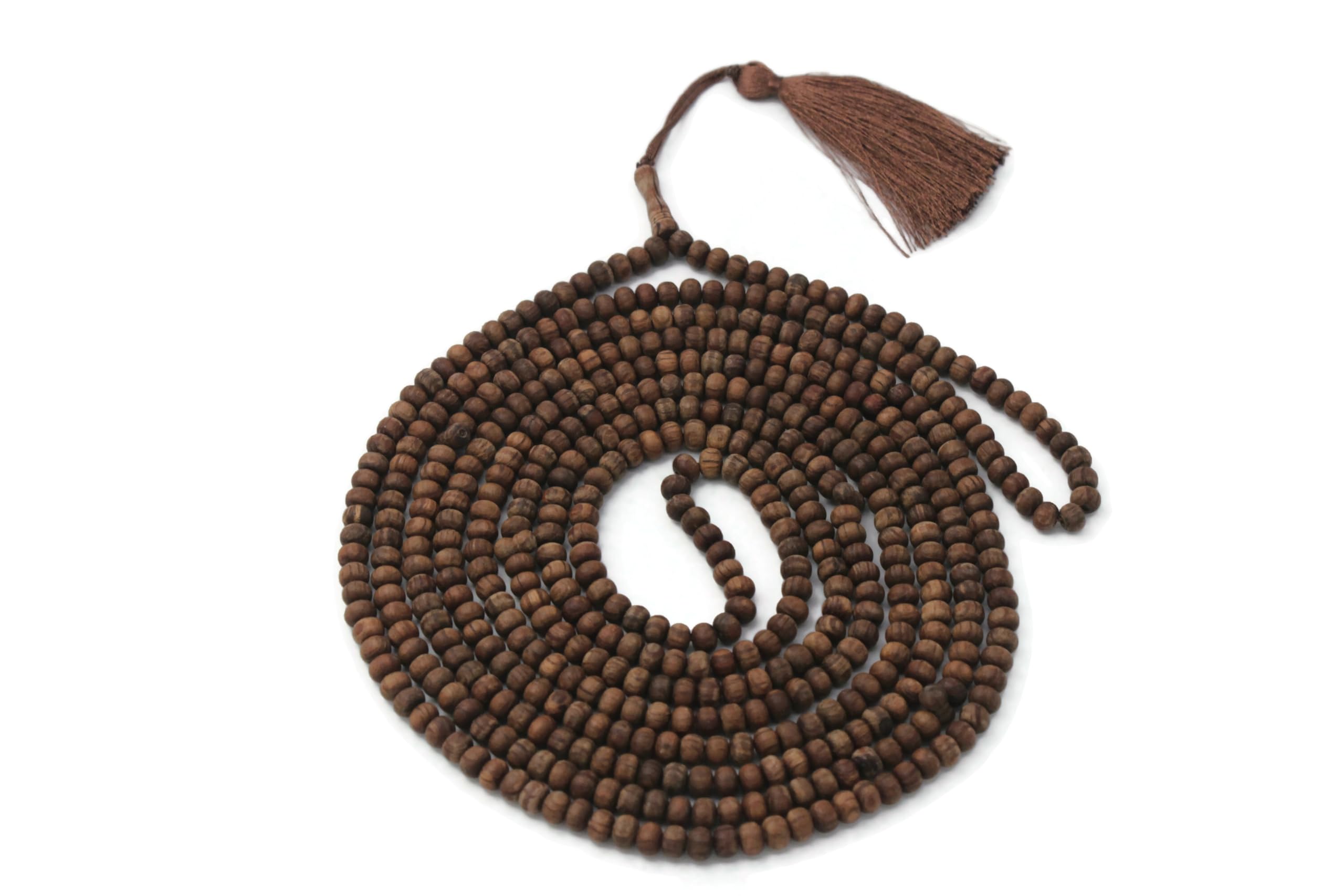 Rosario musulmano in legno di ginepro – 500 perline fatte a mano con nappa tasbih islamica elegante per preghiera e meditazione