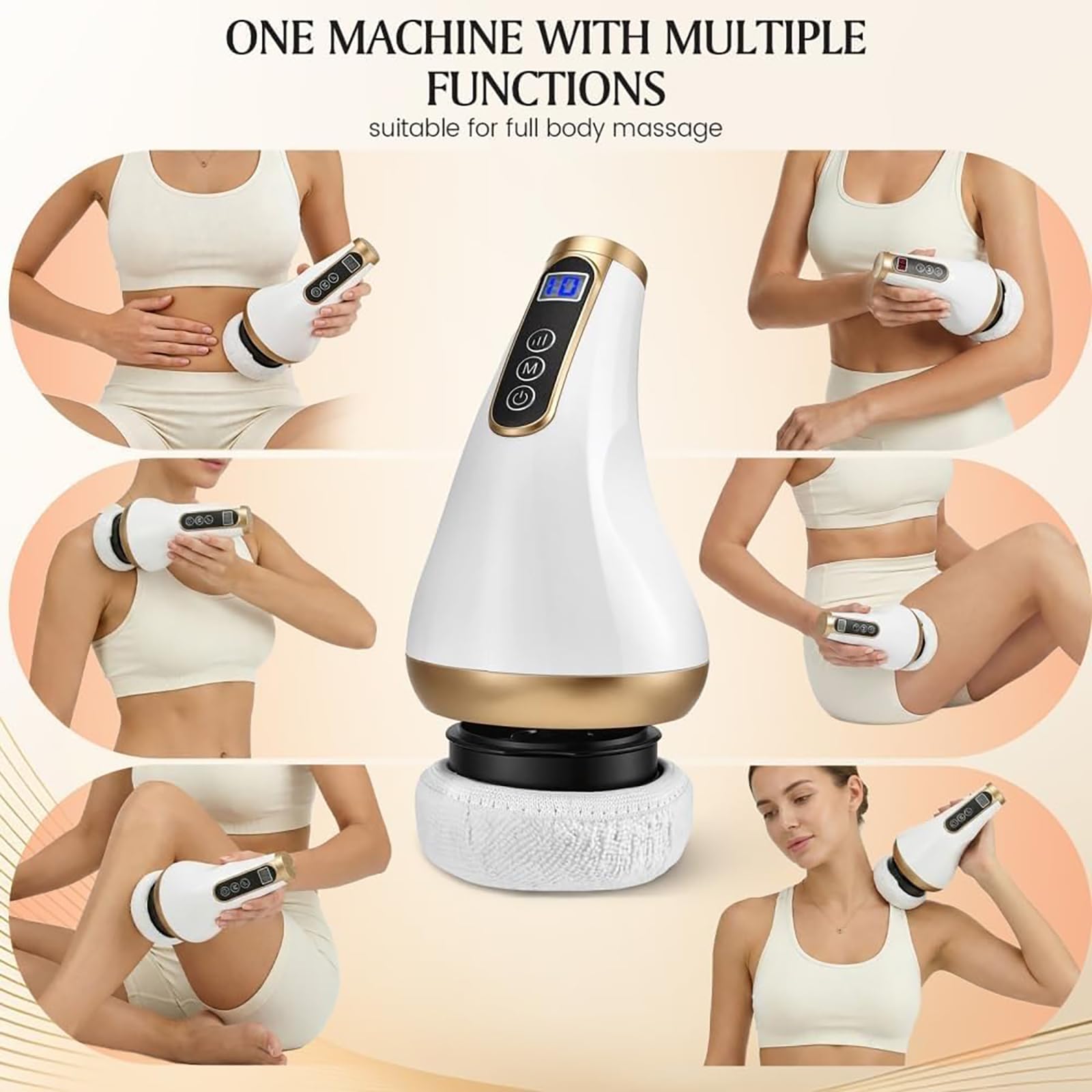 Masajeador Anticelulítico Eléctrico, Herramienta Masajeadora Anticelulítica de Mano, Máquina de Esculpir el Cuerpo, Alivia la Fatiga del Cuello, Hombros, Cintura