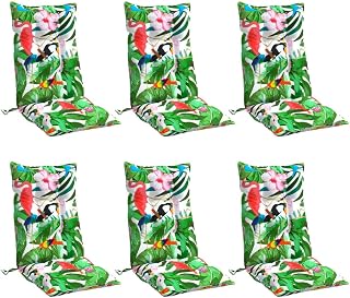 vidaXL Cojines de Silla con Respaldo Alto 6 uds Tela Oxford Multicolor