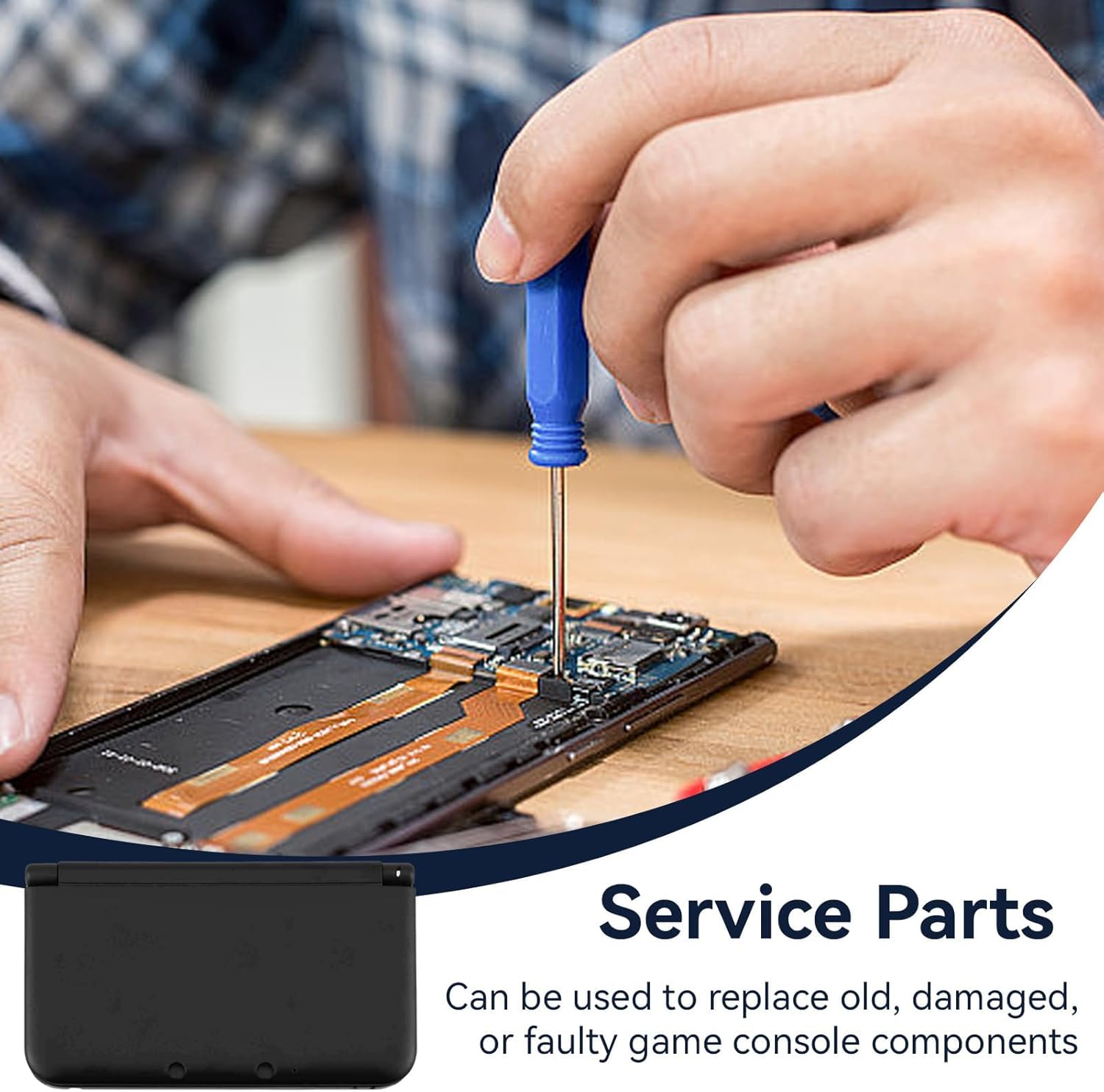 Full Housing Case, Cover Shell Repair Parts Complete Fix Replacement Kit Full Housing Case Cover Shell Repair Parts Complete Replacement Kit for 3DS XL(White)