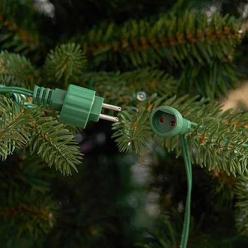 Miniatura 9 de Árbol de Navidad artificial de pino verde delgado de 13 pies con 1360 luces LED blancas cálidas y ramas flexibles 3924