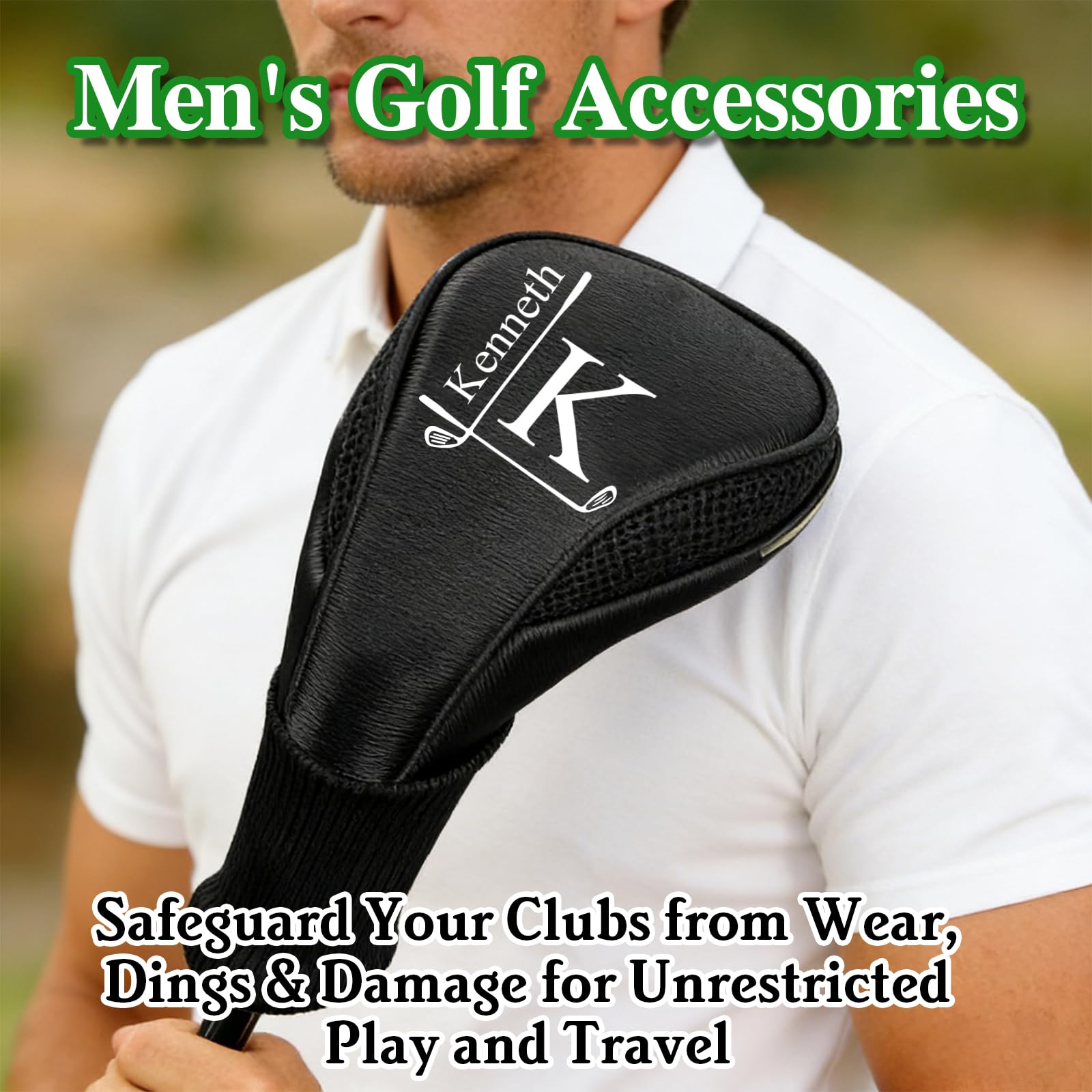 Housse de Club de Golf personnalisée UIDMEN, Couvre-Club de Driver, Impression personnalisée avec nom ou Logo, Accessoires de Golf pour Hommes, Cadeaux pour Les passionnés de Golf, Les golfeurs