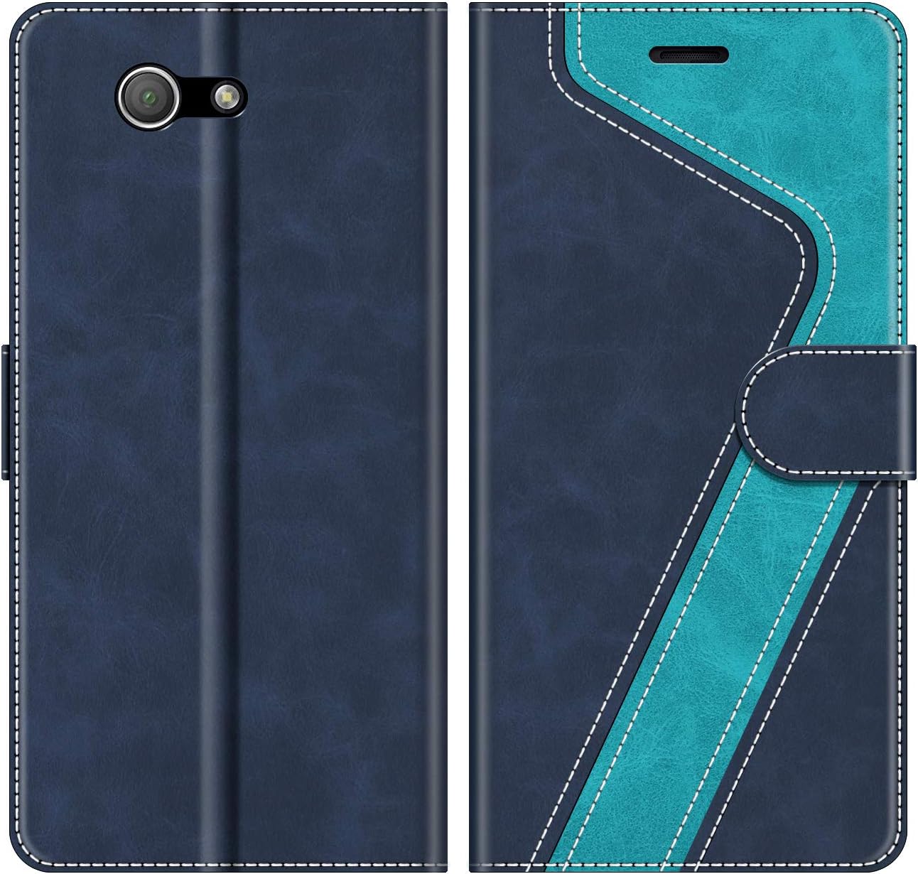 MOBESV Sony Xperia Z3 Compact Case, Phone Case For Sony Xperia Z3 Compact, Sony Xperia Z3 Compact Phone Cover, Magnetic Flip Wallet Case for Sony Xperia Z3 Compact Phone Case, Blue