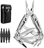 BIBURY Multi-Tool, Multitools Pliers with Rope Cutter, Can Opener, Screwdriver, EDC Tools for Camping, Outdoor Activities, Repairing (Blackside)