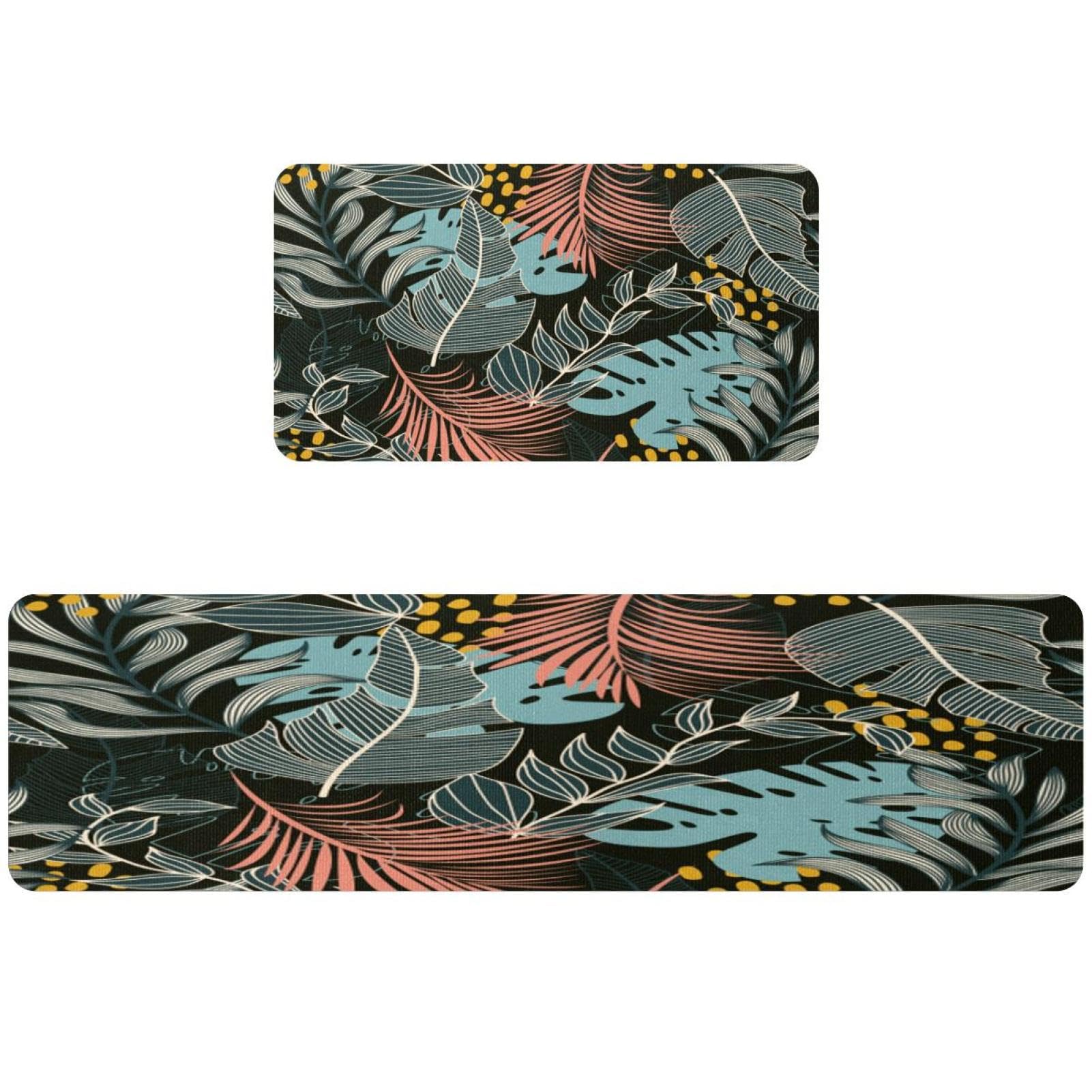 Tapis de cuisine sans couture antidérapant lot de 2 pièces