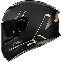 Vista 1 de HAX Force - Casco de cara completa aerodinámico para motos y e-bikes certificado DOT y ECE - Visor doble mejorado, talla adulto, listo para Pinlock