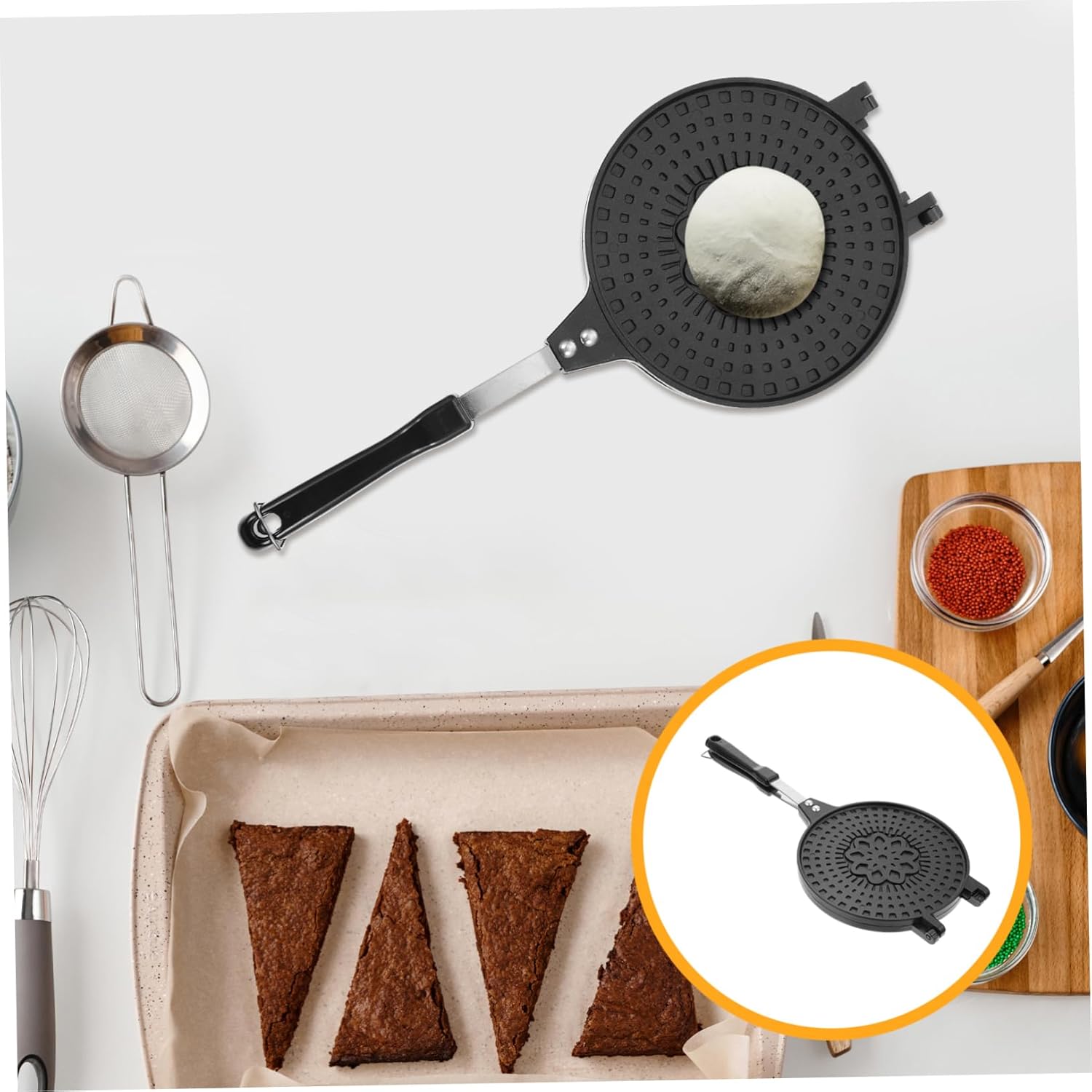Nonstick Egg Roll Skillet Cooking Pan for Omelets Versatile Mold for Home Shop Use Even Heat Distribution Design