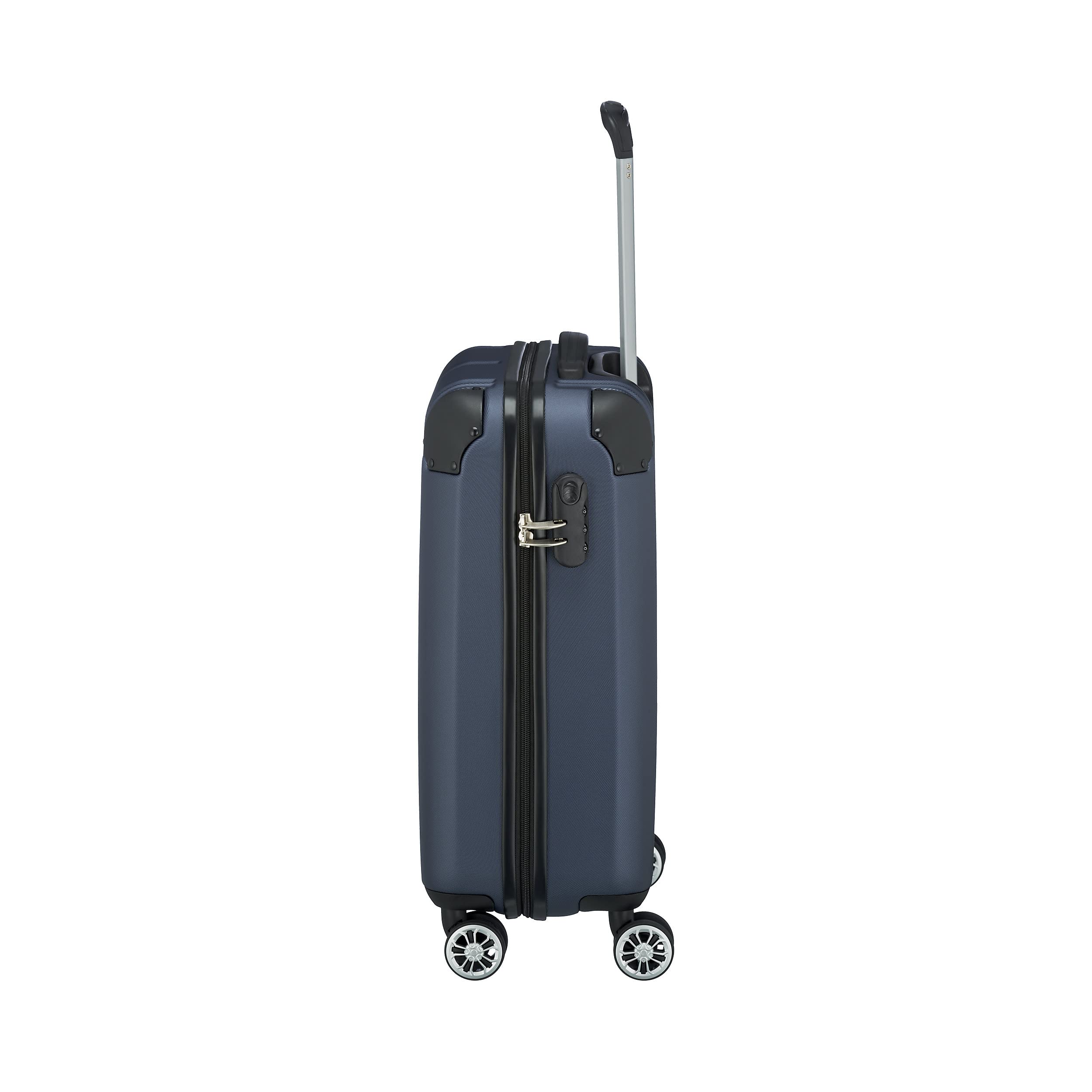 travelite board trolley bagaglio a mano, leggero, 4 ruote, CITY, valigia rigida piccola con superficie antigraffio, 55 cm, 40 litri