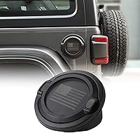 Vista 1 de JeCar Cubierta de tanque de gasolina de aleación de aluminio, cubierta de puerta de llenado de combustible compatible con Jeep Wrangler 2018-2024 JL