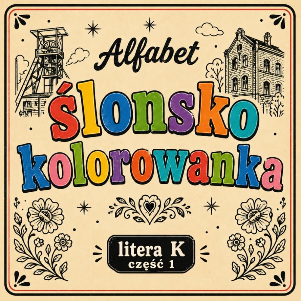 Ślonsko kolorowanka [nr 9/19]. Alfabet: [ litera K część 1 ] . Nauka języka śląskiego poprzez obrazki, odstresowująca.: Śląska kolorowanka bold & easy