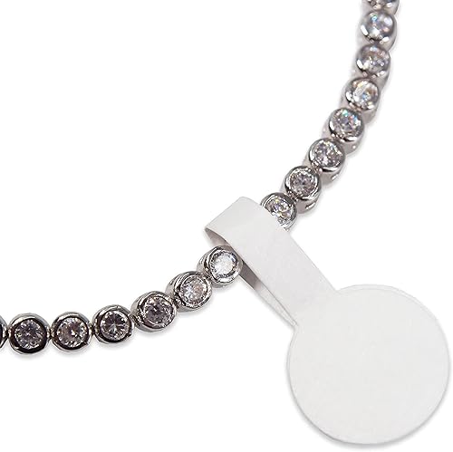 Miniatura 7 de CuteBox - Etiquetas de reparación, precio e identificación de joyas, 1000 unidades de barras largas blancas autoadhesivas para anillos, pulseras,