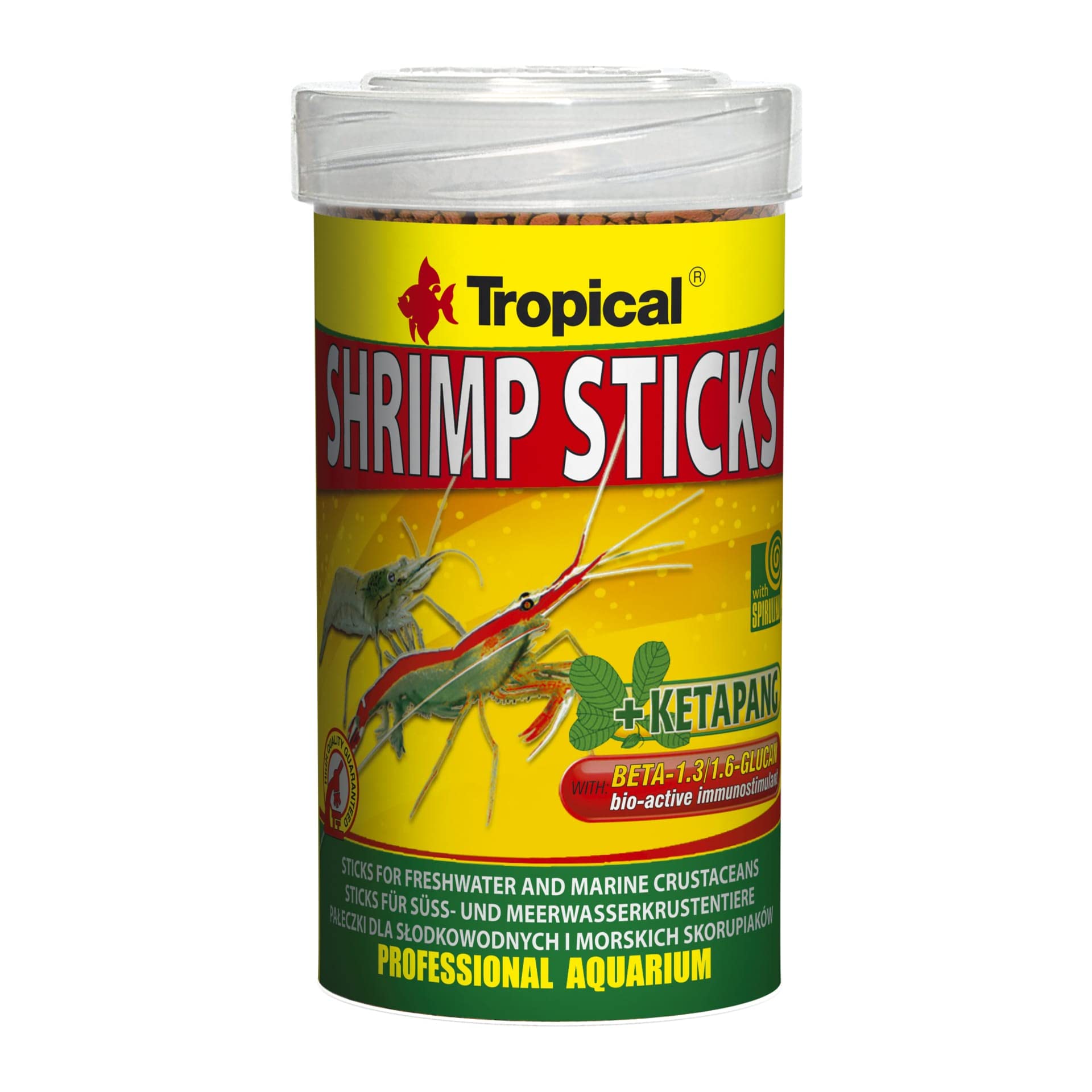 SHRIMP STICKS 100ml / 55g - sinking food for freshwater & marine crustaceans with spirulina & astaxanthin