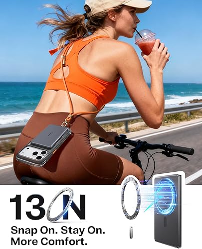 Vista 6 de TORRAS MiniMag Power Bank, cargador portátil inalámbrico ultra delgado de 5,000 mAh con cable USB-C, batería magnética de carga rápida para iPhone