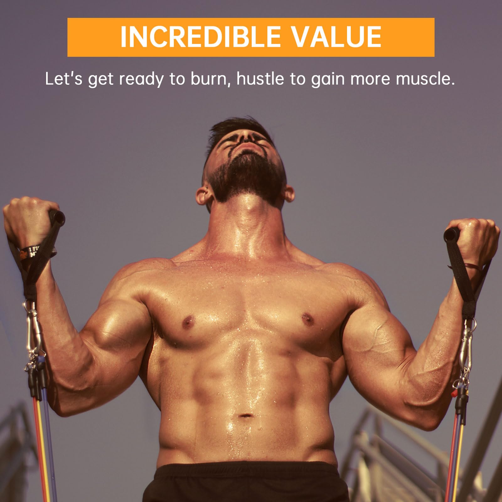 Juego de bandas de resistencia para entrenar con estante de almacenamiento de equipos de gimnasio