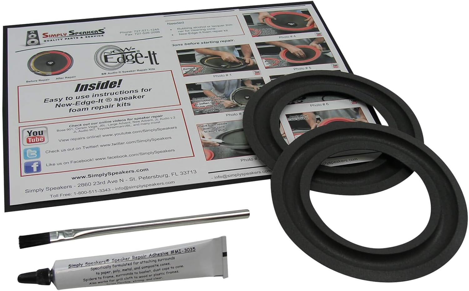 BMW 5.5 Inch Foam Speaker Repair Kit FSK-5.25BMW (Pair)