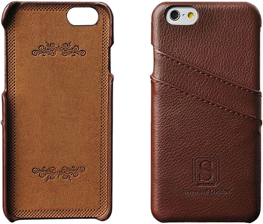 Simons of London iPhone 6/6s Coated Leather Case with Slots for ID/Bank Cards | Ultra Slim Fit Cases