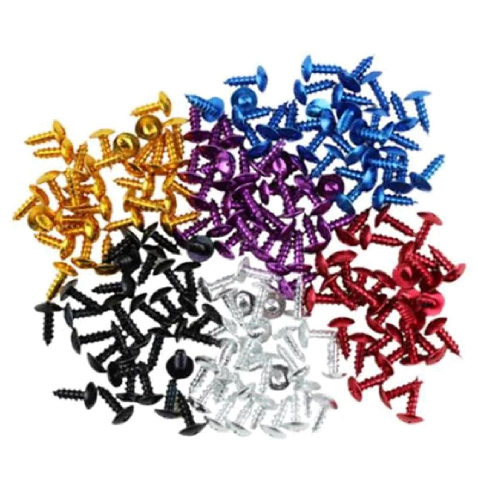 Viti, Viti autofilettanti, Viti autofilettanti a Testa Tonda M5 con Impronta a Croce, Viti in Alluminio Phillips, 20 Pezzi(Purple 20pcs)