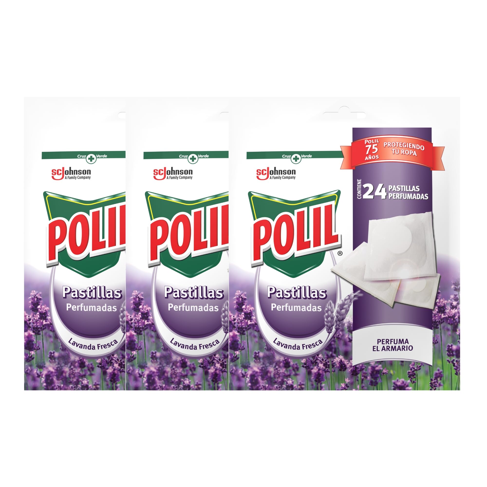 Polil® Pastillas Lavanda Fresca, Perfuma el armario y protege tu ropa, 24 Unidades — view 5