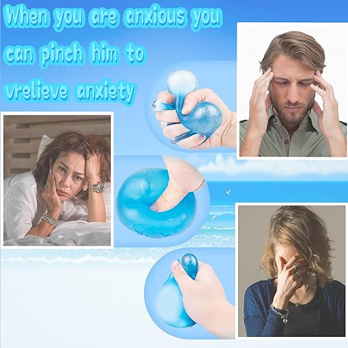 Miniatura 5 de Cubo de estrés Squishy Bolas de estrés para adultos y niños, juguete sensorial para tu mejor suavidad y relajación, cubos de hielo, forma cuadrada