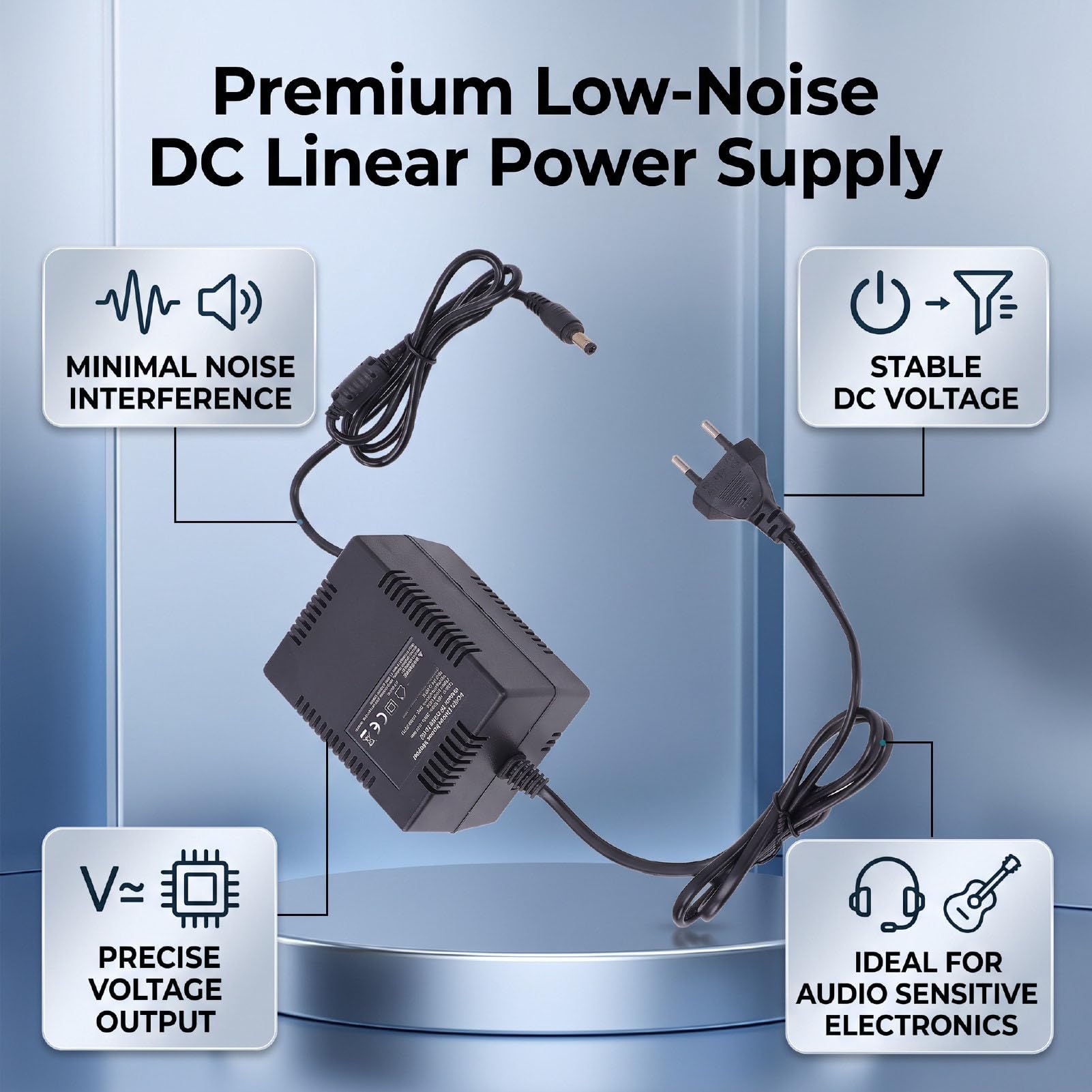 Tangxi Fuente de Alimentación Lineal 36W DC 1.5A Estéreo