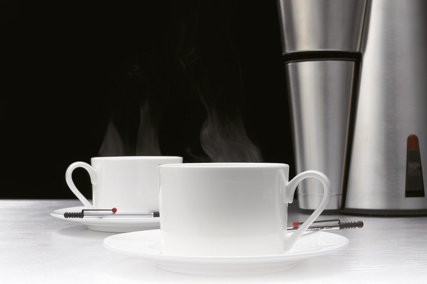 Tombow Zoom 707 De Luxe Pencil - Black/Chrome Barrel and Red Clip End