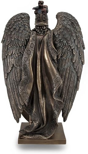 Miniatura 3 de Zeckos Toma el escudo de la fe Estatua del ángel guerrero Versículo de la Biblia