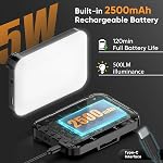 2500mAh Clip-On Selfie Light, 5W Portable Dimmable Ring Light for Video (500LM, CRI≥95) - Perfect for TikTok, Vlogging, Photography, and Video Conferences