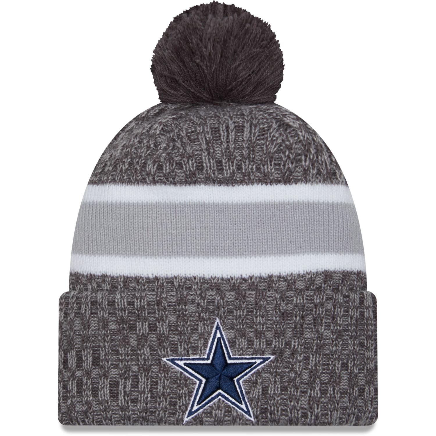 New Era Unisex Grey Nfl Sideline Knit Beanie - Dallas Cowboys 2023/24
