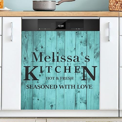 Cubierta magnética para lavavajillas y lavavajillas, color turquesa turquesa, cubierta magnética para la parte delantera, cubierta magnética para