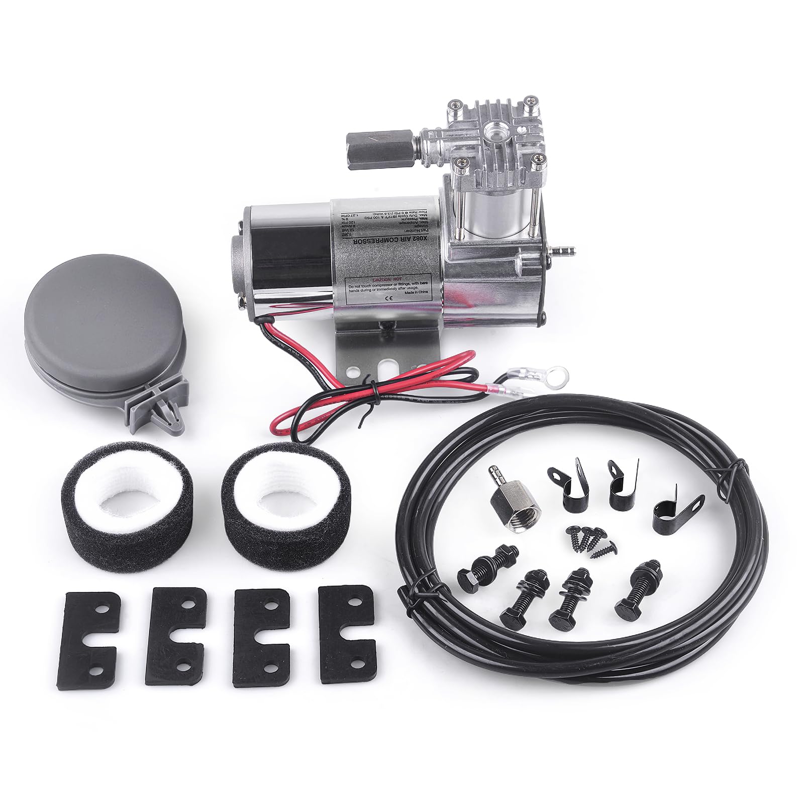 120PSI Air Compressor for Motorcycle/Truck - Train Horn & Suspension -7