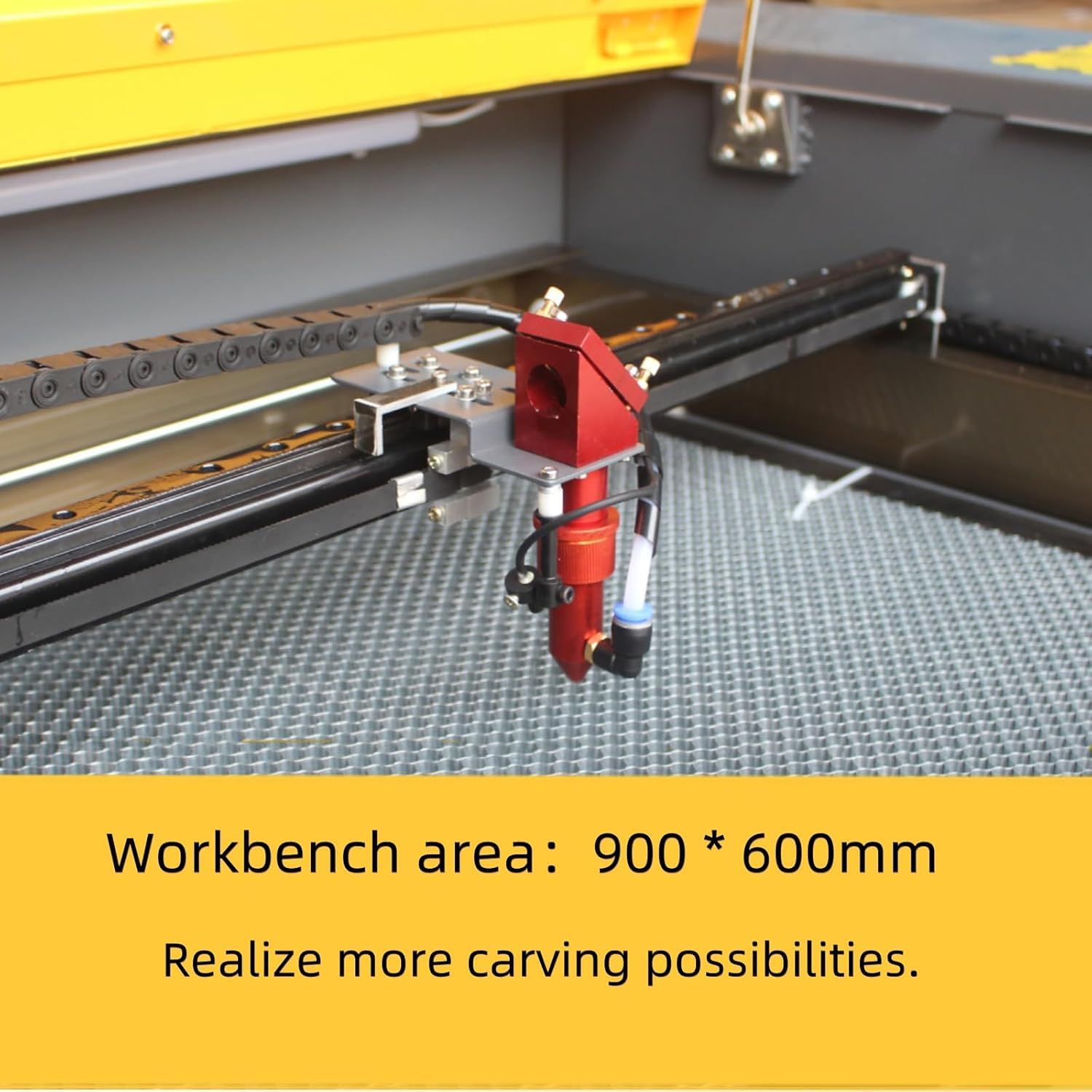 100W Lasergravurmaschine CO2 Lasergravierer 900 x 600 mm CO2 Laser Cutter Laser Cutting Engraving Engraver Cutter Integrierte Lasergravur Gravurmaschine für Holz und Leder mit Lightburn Software