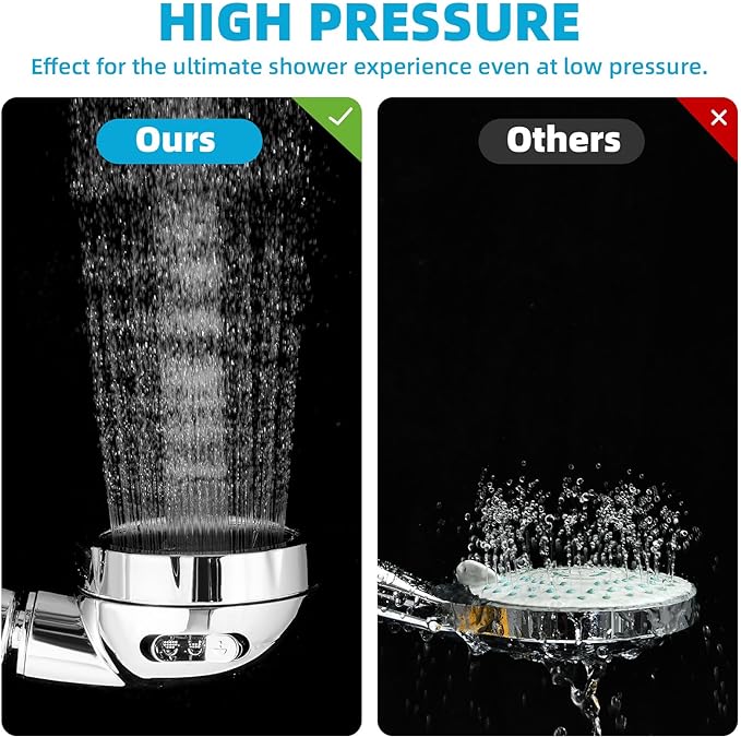 Regadera de Mano Marbrasse Alta Presión, 3 Modos, Cromo miniatura 6