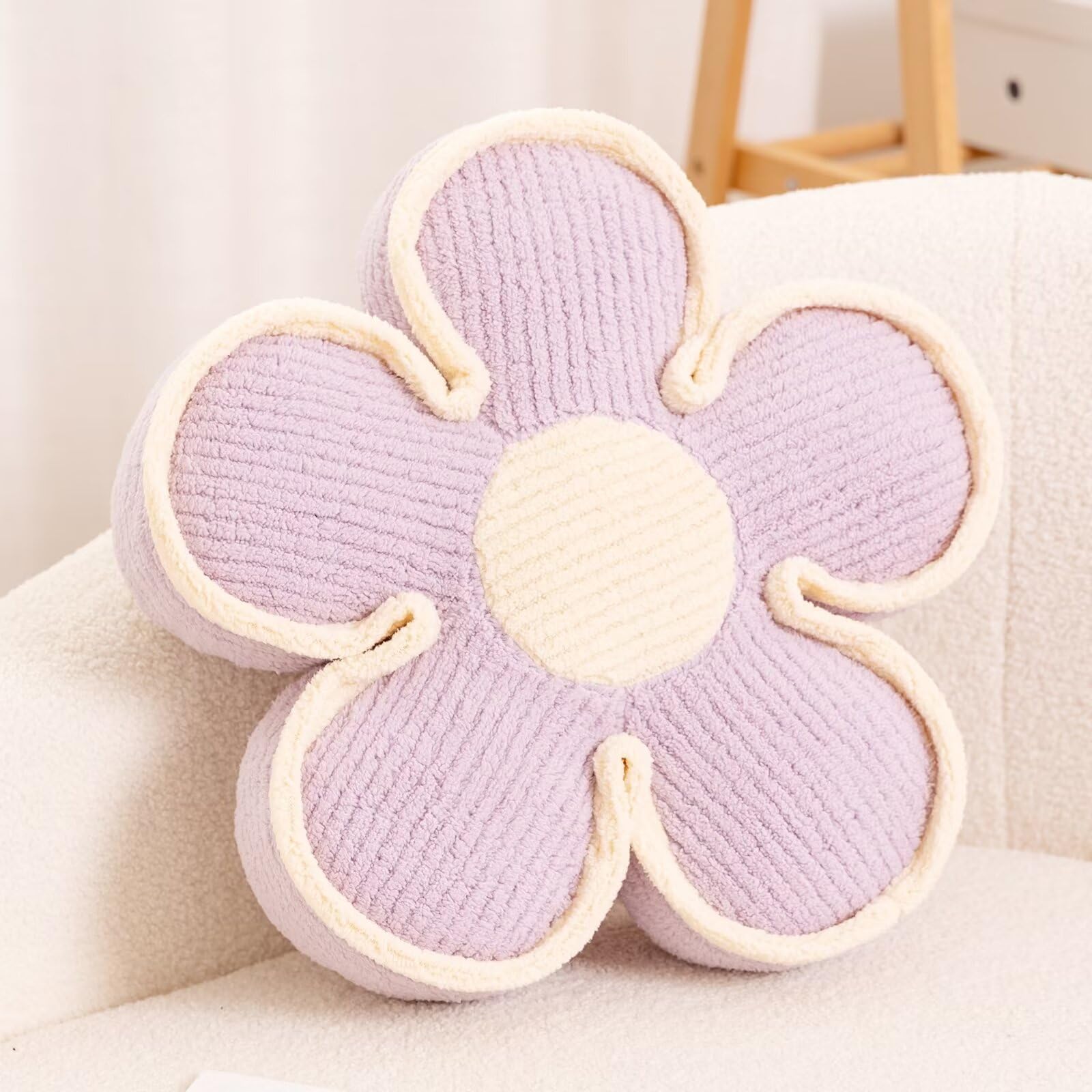 Kcvvcr Flower Pillow Lavender