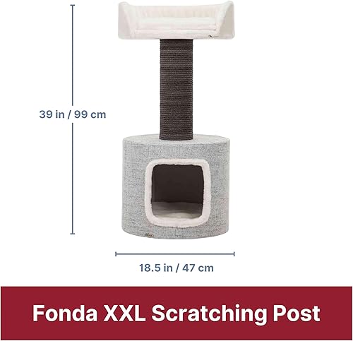 Miniatura 5 de TRIXIE Tolar - Árbol para gatos de 31.5 pulgadas con poste rascador de sisal y túnel, condominio, plataforma con cojín extraíble, juguete colgante