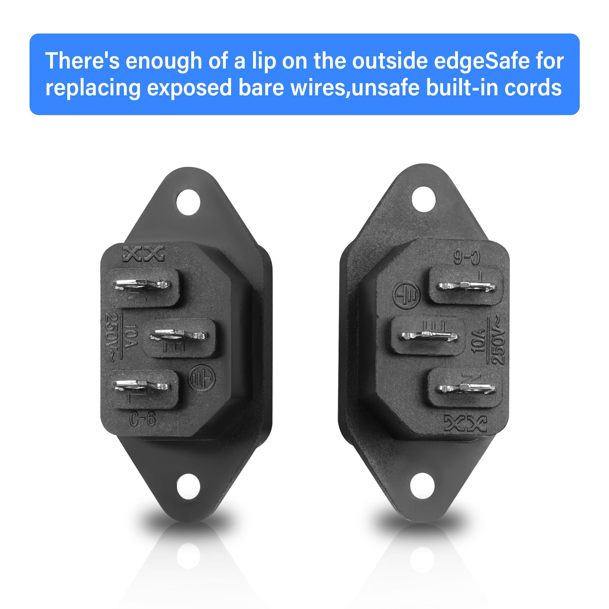 IEC320 C14 Panel Mount Adapter Plug C14 Maschio 3Pin Power Connector Socket Screw Mount 250V 10A AC IEC C14 Inlet Module Plug Power Connector Socket 4PCS