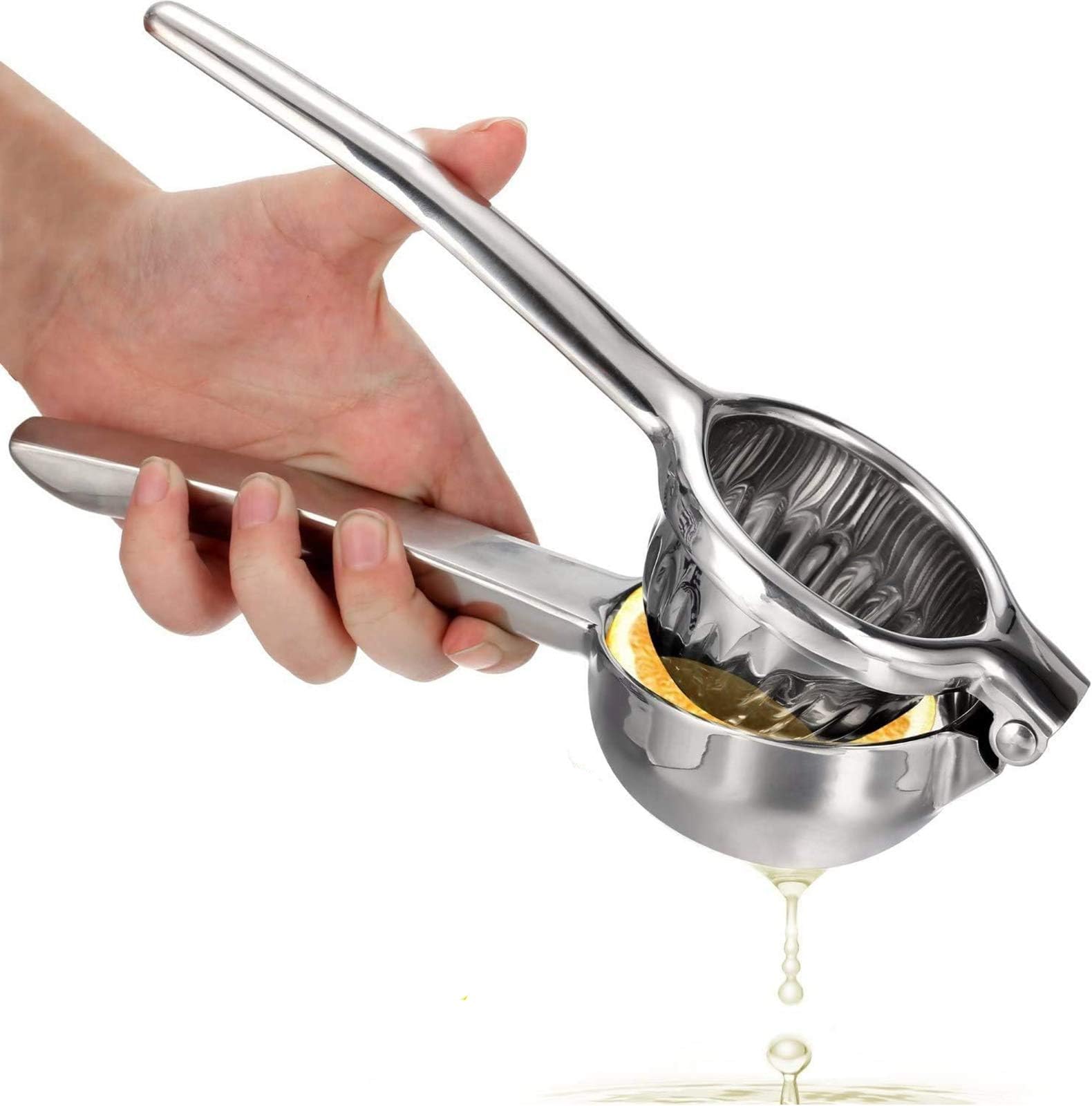 Urbanstrive Heavy Duty Stainless Steel 304 Lemon Squeezer Premium Quality Hand Press Juicer Manual Citrus for Juicing Lemon ๏ผ Limes, Vegetables, 2.3Inch Middle