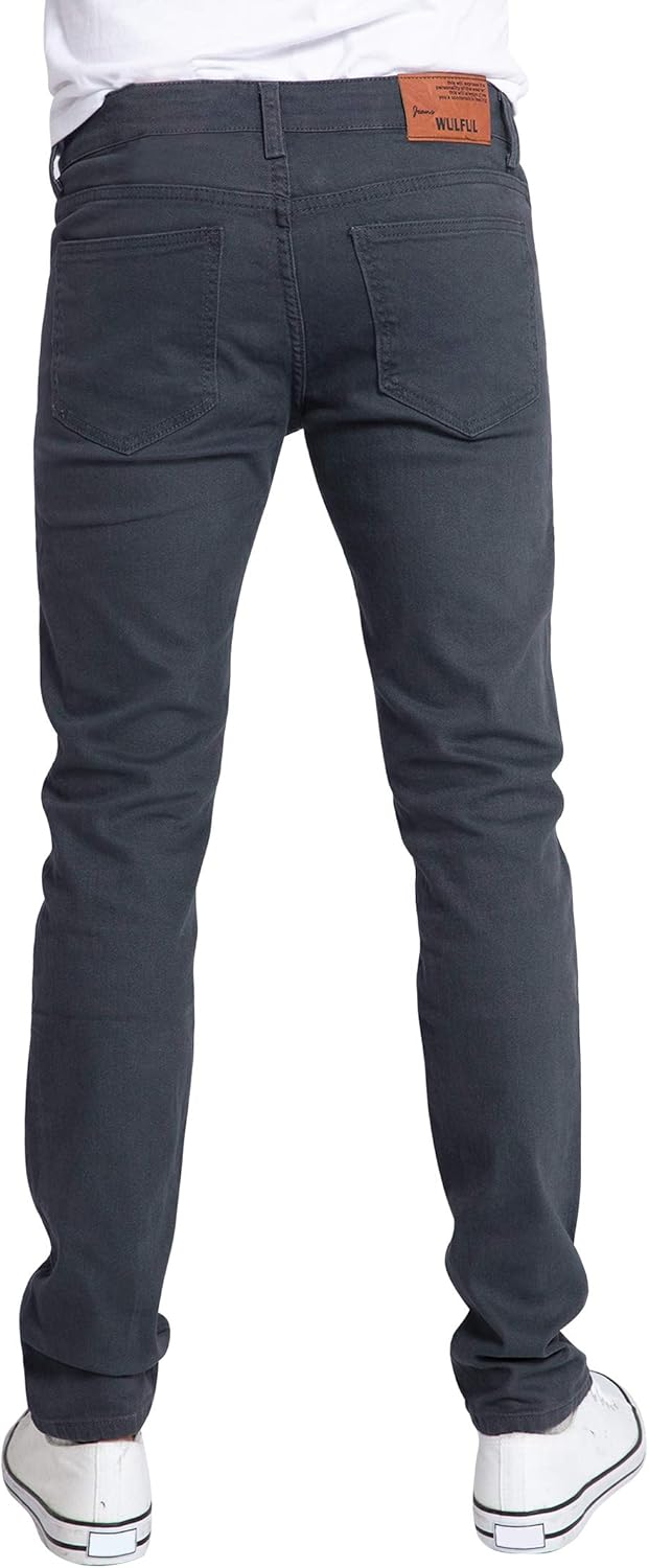 WULFUL Men's Slim Fit Skinny Stretch Comfy Jeans Denim Pants - Image 5