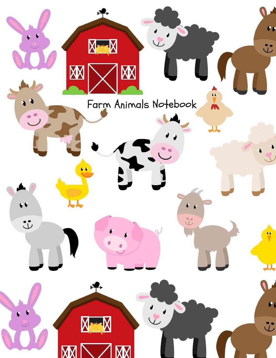 Farm Animals:Notebook for Writing Drawing and Doodling: Blank and Lined Notebook (Blank Notebooks for Kids and Toddlers)