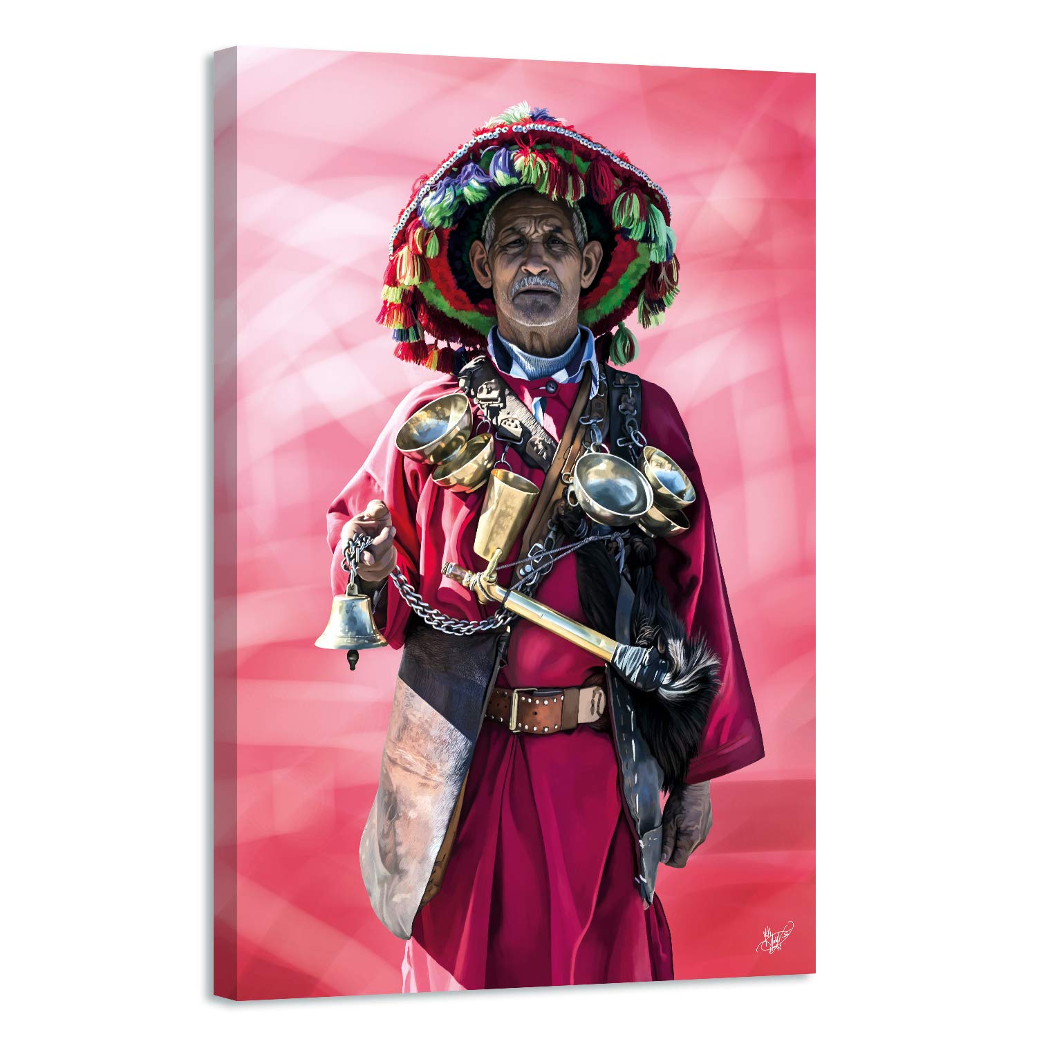 Tableau Arabe Portrait Maroc idée cadeau idéal décoration orientale chic - 6