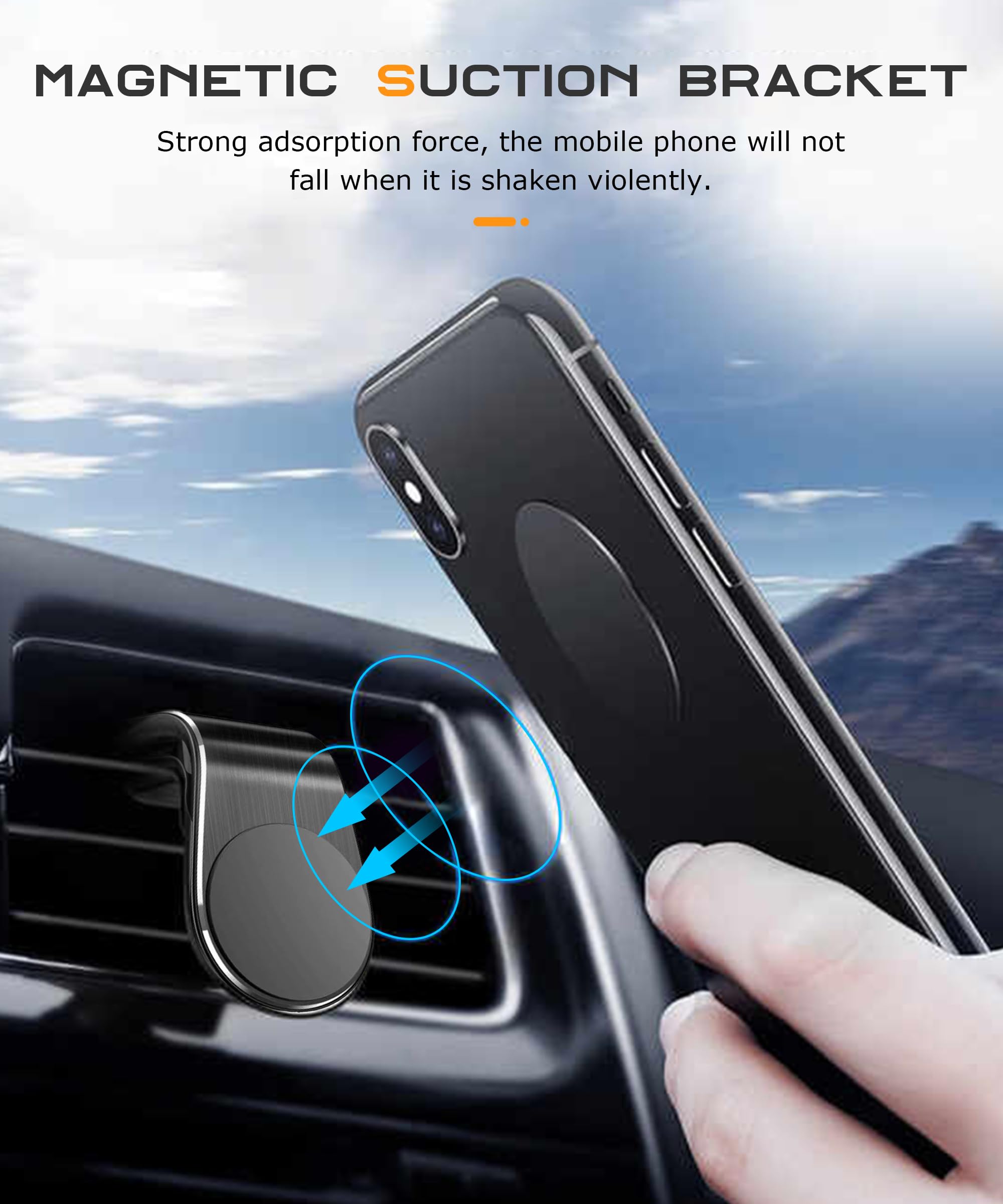 Flaconi Supports de Voiture,Support de Ventilation pour Grille D'aération,Support Magnétique pour Grille D'aération pour OOONO 1/OOONO 2,Adapte pour à la Plupart des Bouches D'aération de Voiture