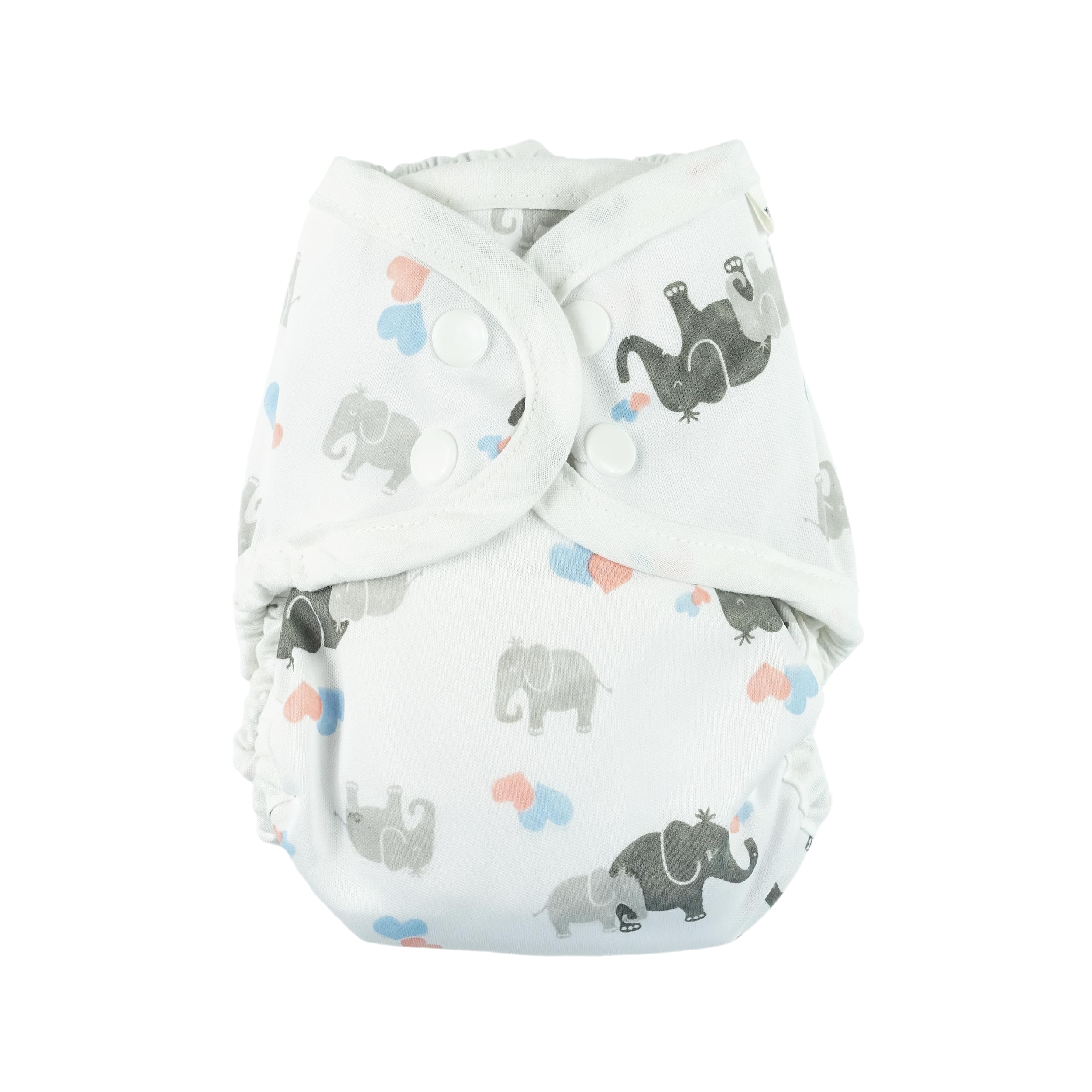 MuslinZ size 1 0-6m Reuseable Washable Nappy Cover Diaper Cover (Elephants)