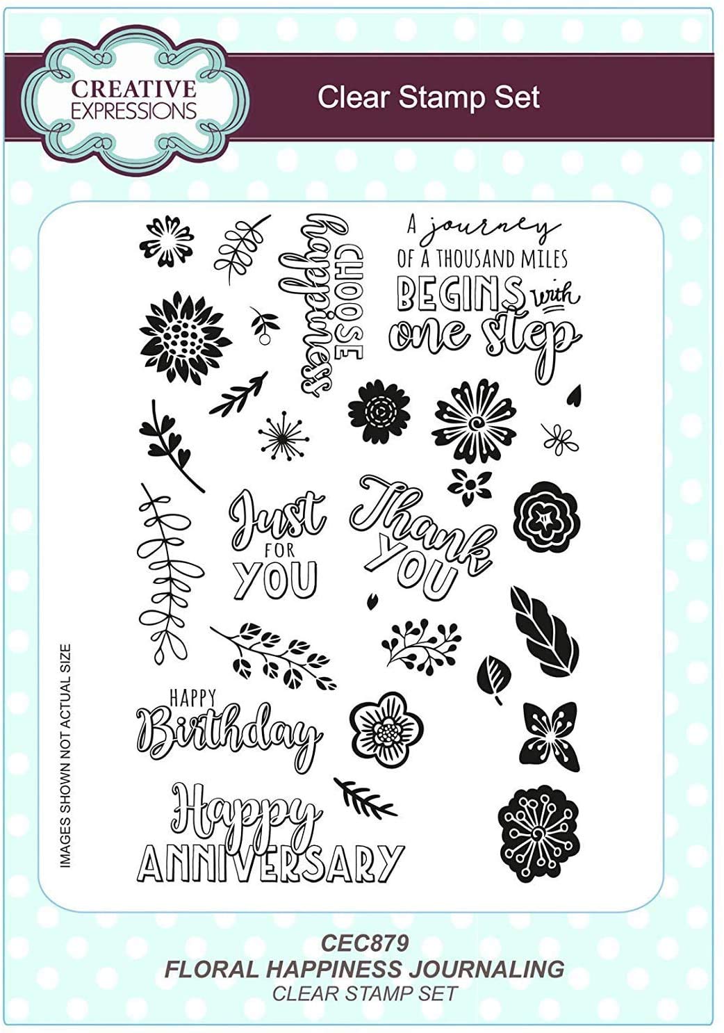 Floral Happiness Journaling A5 Clear Stamp Set