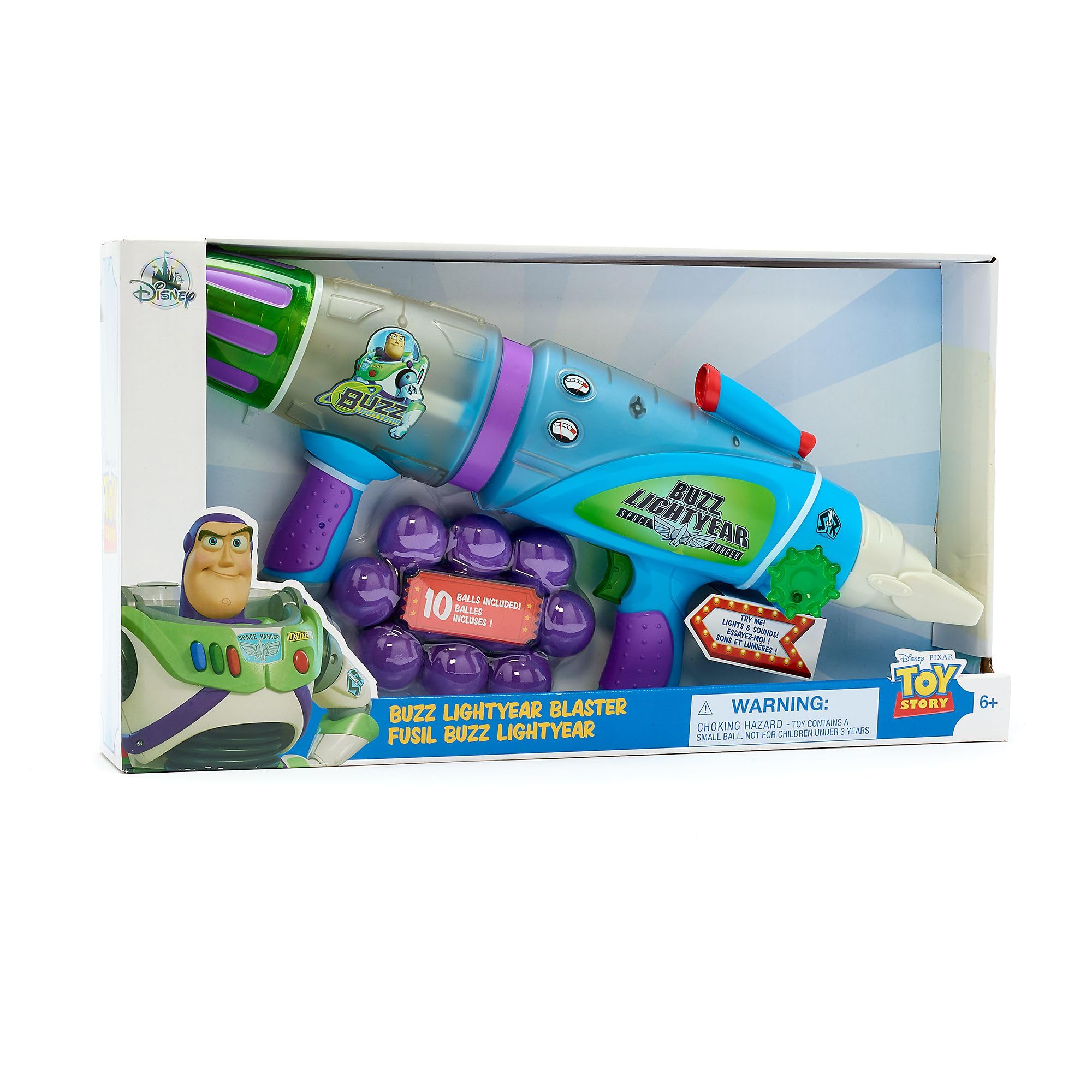 Disney Store Official Buzz Lightyear Glow-In-The-Dark Blaster, Toy Story, 45cm/17”