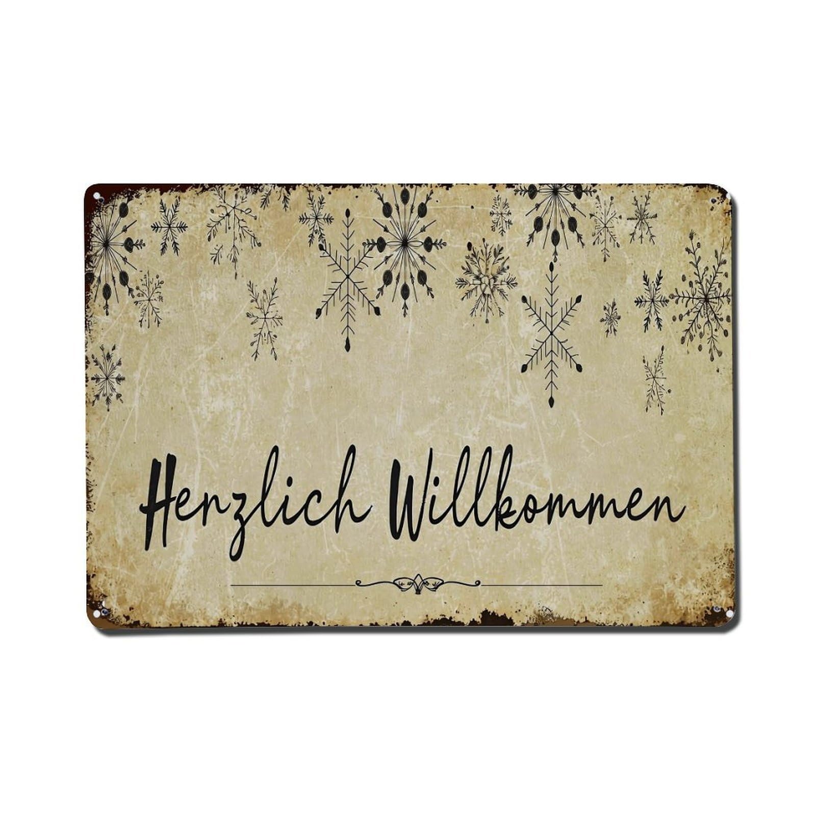 Snowflake Pattern Vintage Background Text Retro Metal Tin Sign, Vintage Decor Art Poster for Bar, Home, Man Cave, Kitchen, Laundry Room Gift 8x12Inch