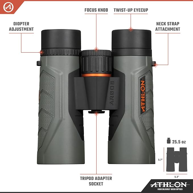 Binoculares Athlon Optics 10x42 TALOS G2 HD miniatura 6