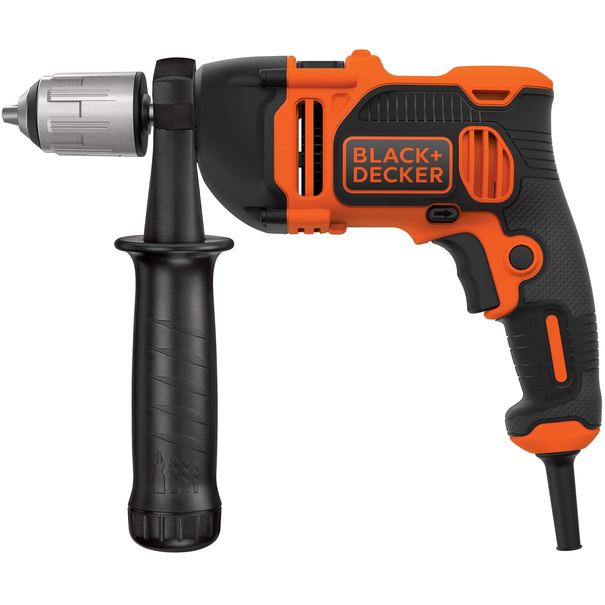 Perceuse à Percussion Filaire - 550W - Poignée latérale pour plus de Confort - Livrée avec 2 Forêts de Perçage